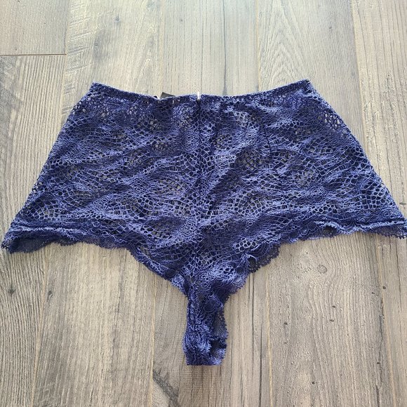 Floral Crochet Lace High Waist Lingerie - Picture 6 of 9